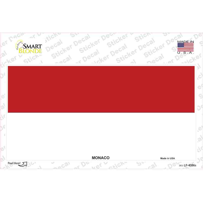 Monaco-C Flag Novelty Sticker Decal | Smart Blonde
