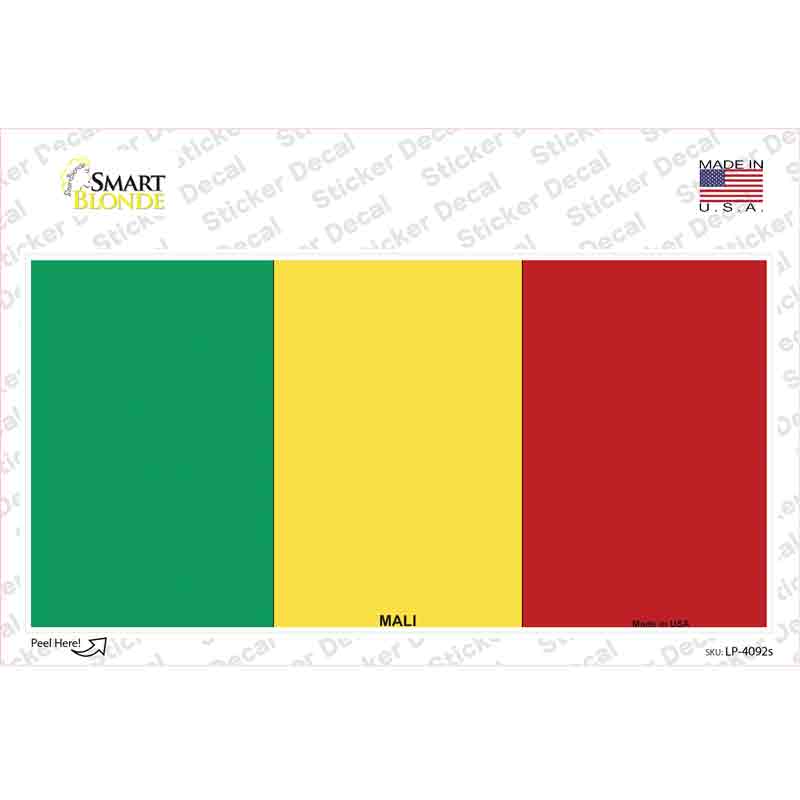 Mali Flag Novelty Sticker Decal