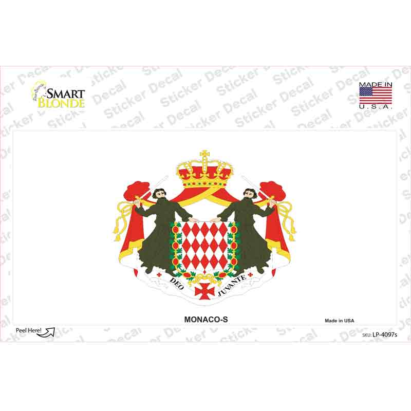 Monaco-S Flag Novelty Sticker Decal
