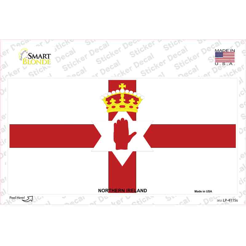 Northern Ireland Flag Novelty Sticker Decal