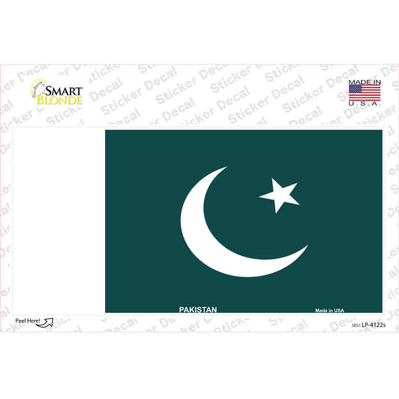 Pakistan Flag Novelty Sticker Decal
