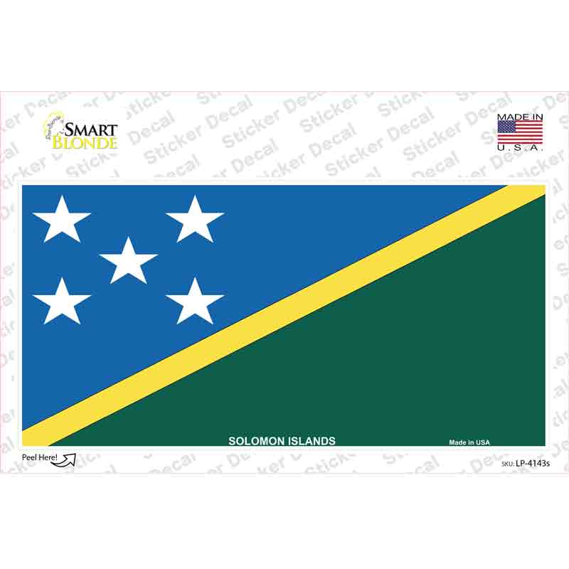 Solomon Islands Flag Novelty Sticker Decal