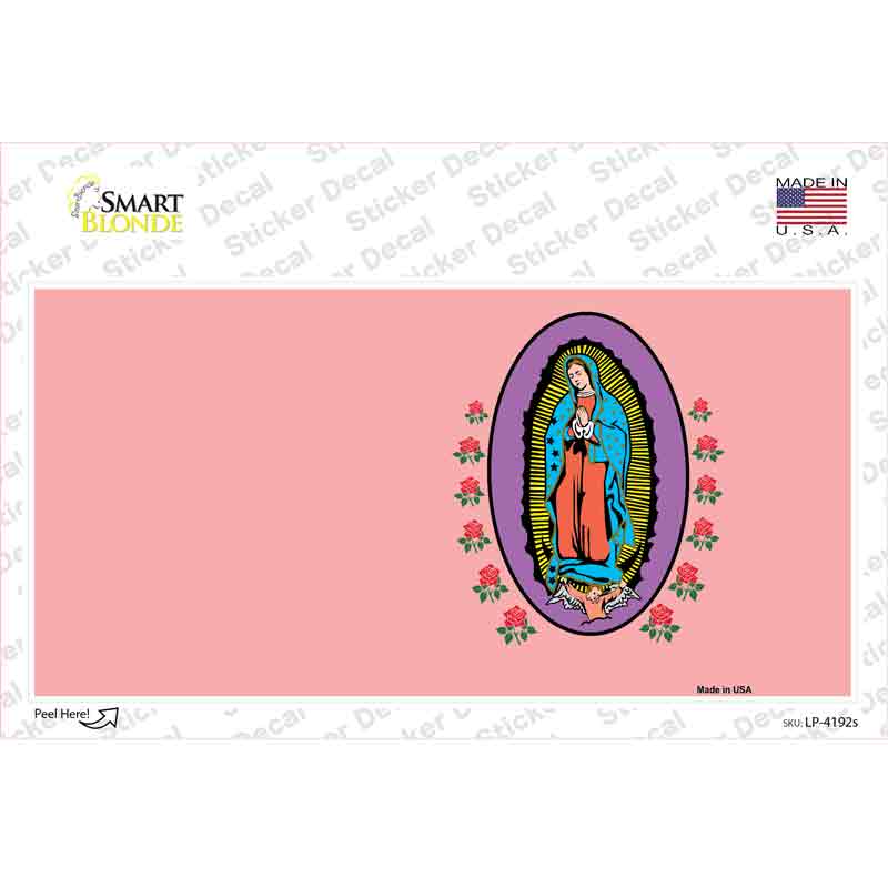 Virgin Mary Pink Novelty Sticker Decal Small