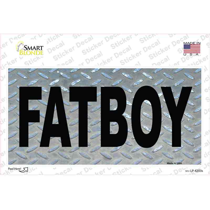 Fat Boy Diamond Novelty Sticker Decal Small