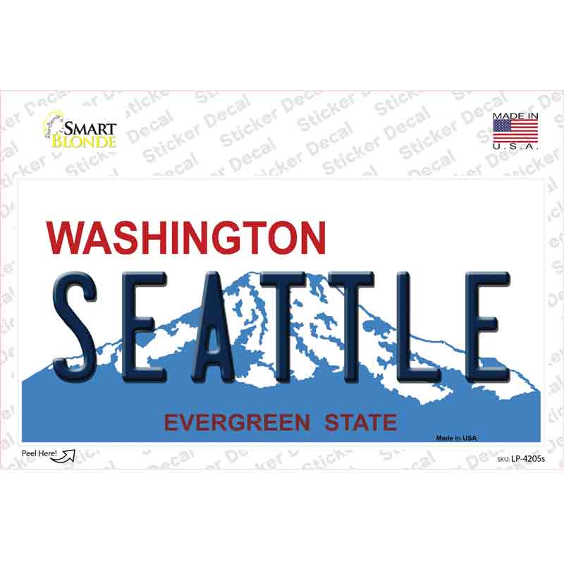 Seattle Washington Novelty Sticker Decal Small