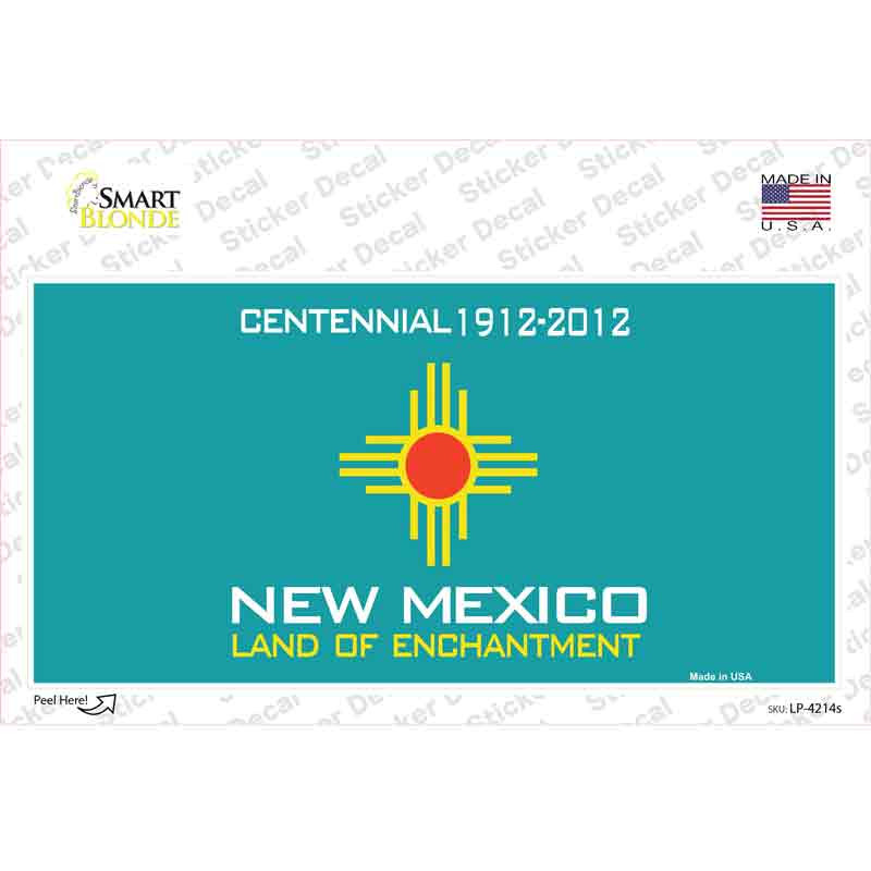 New Mexico Background Novelty Sticker Decal Small