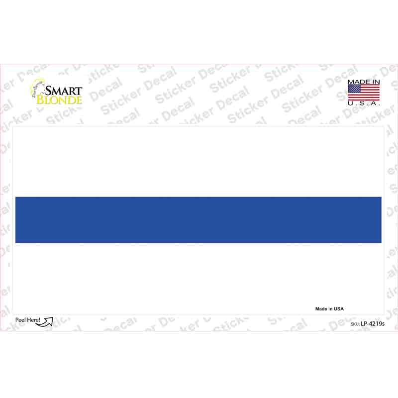 Thin Blue Line White Novelty Sticker Decal Small