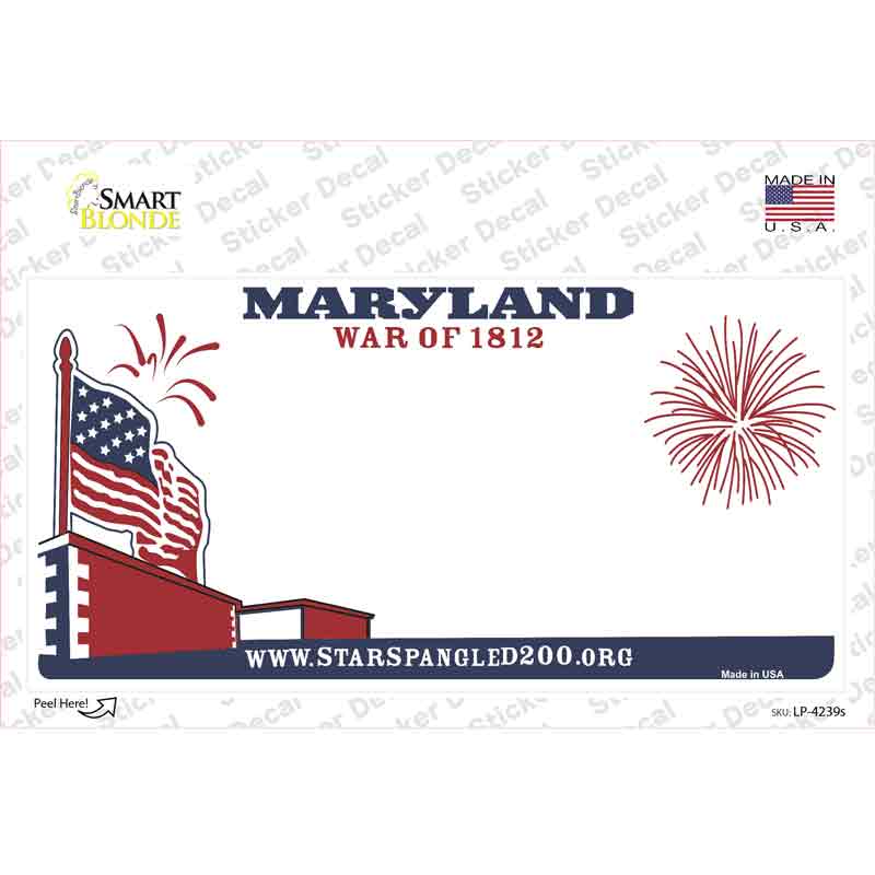 Maryland State Novelty Sticker Decal Small