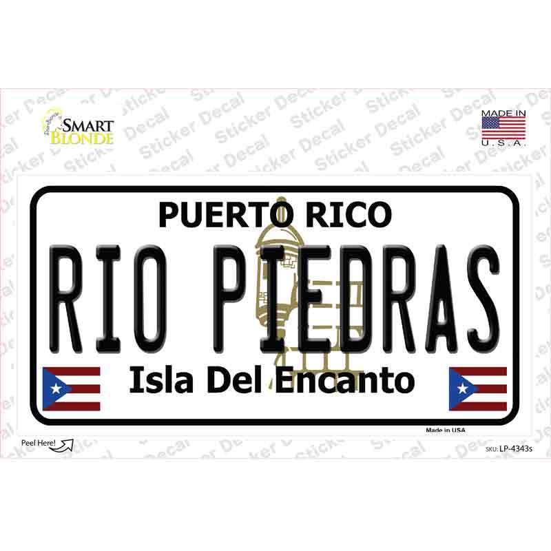 Rio Piedra Puerto Rico Novelty Sticker Decal Small