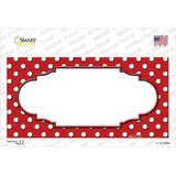 Scallop Red White Polka Dot Novelty Sticker Decal