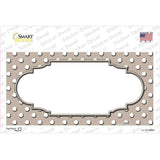 Scallop Tan White Polka Dot Novelty Sticker Decal