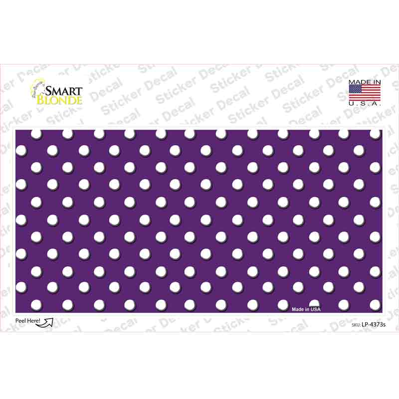 Purple Polka Dot Novelty Sticker Decal