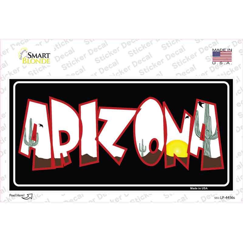 Arizona Black Novelty Sticker Decal Small