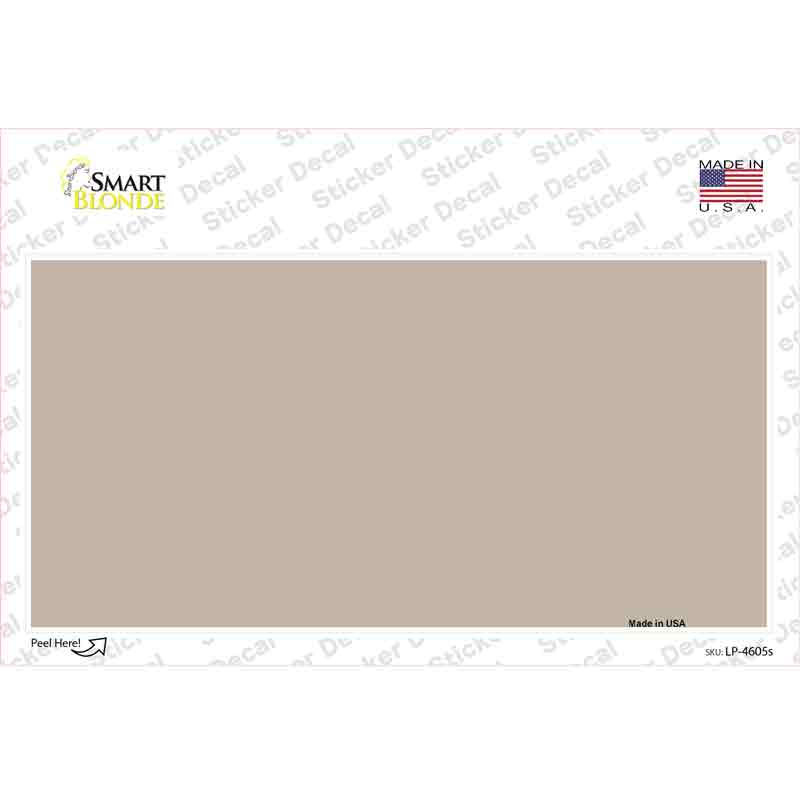Tan Solid Novelty Sticker Decal