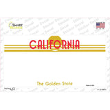 California Golden State State Blank Novelty Sticker Decal Small