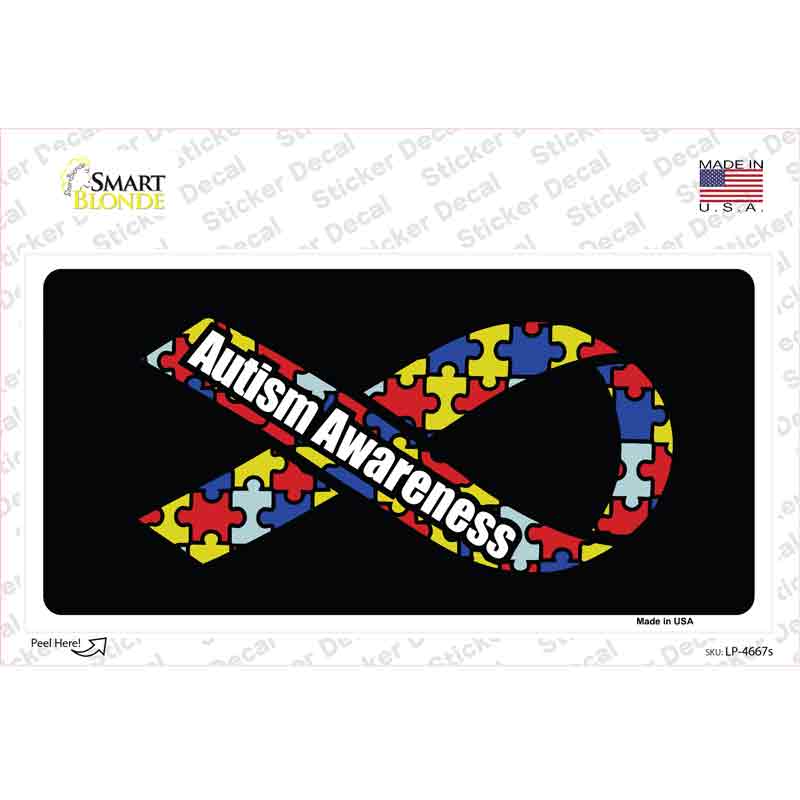 Autism Awareness Ribbon Novelty Sticker Decal Small