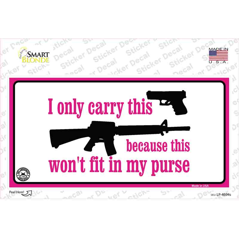 I Carry This Gun Novelty Sticker Decal Small