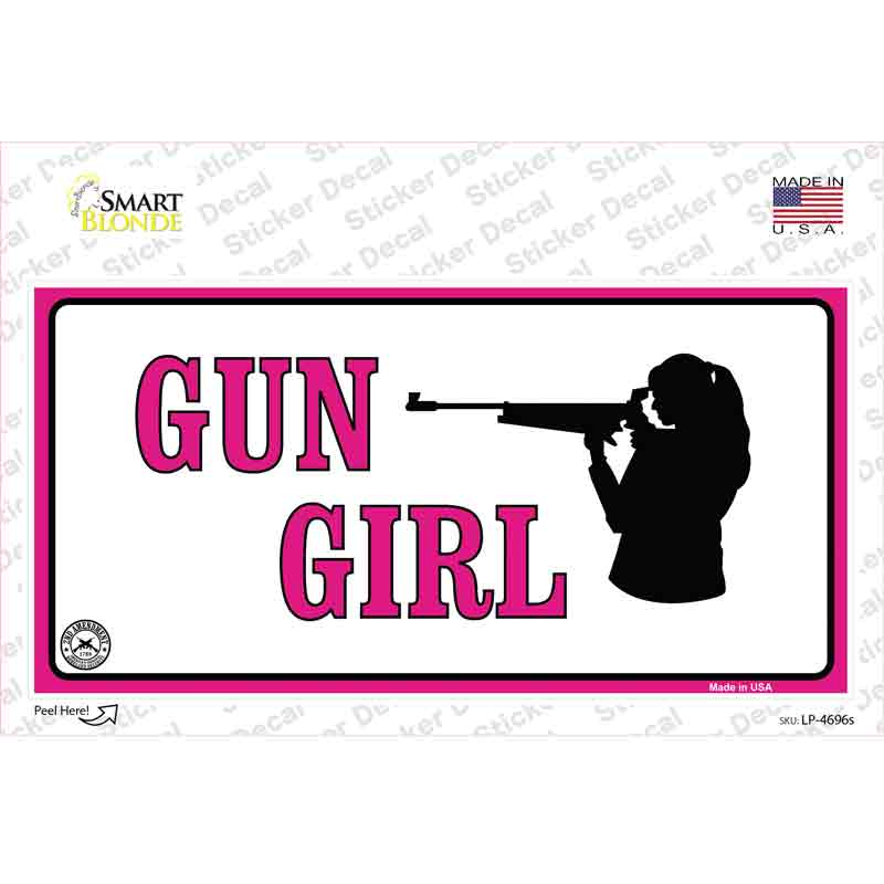 Gun Girl Novelty Sticker Decal Small