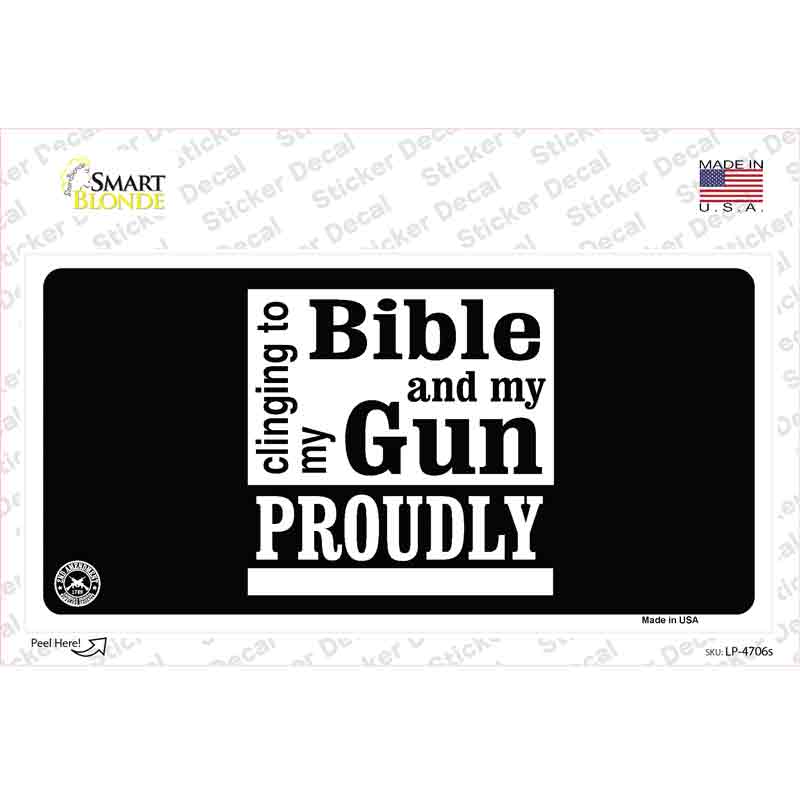 My Bible And My Gun Novelty Sticker Decal Small