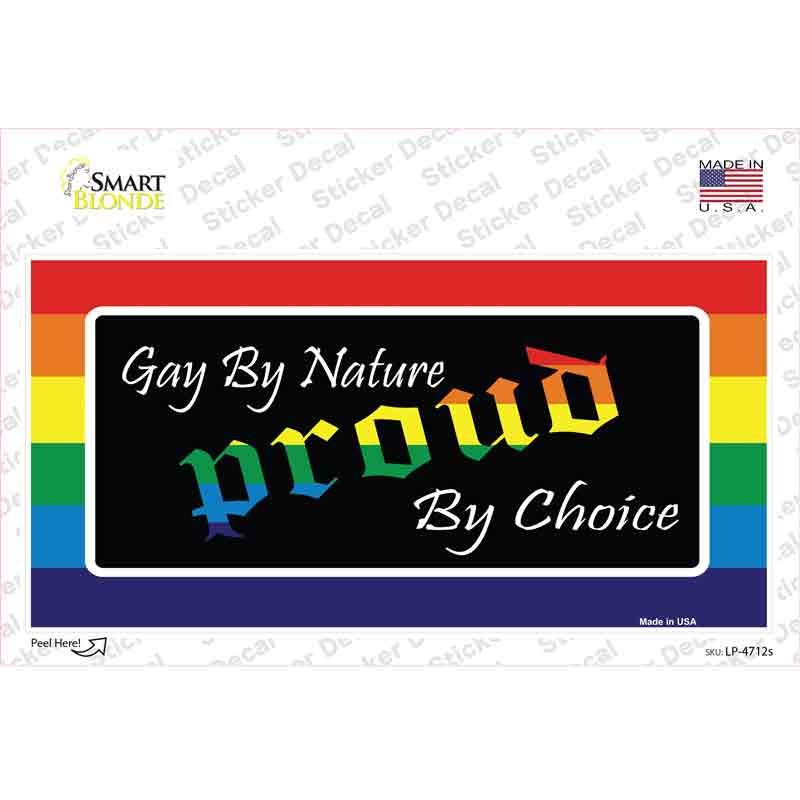 Gay By Nature Novelty Sticker Decal Small