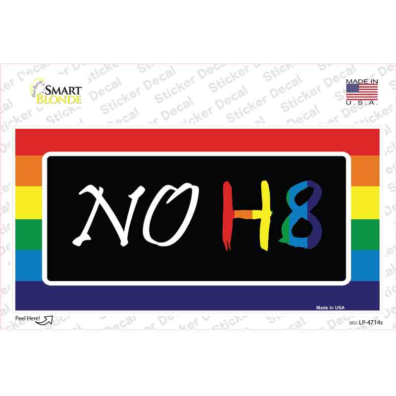 NO H8 Novelty Sticker Decal Small