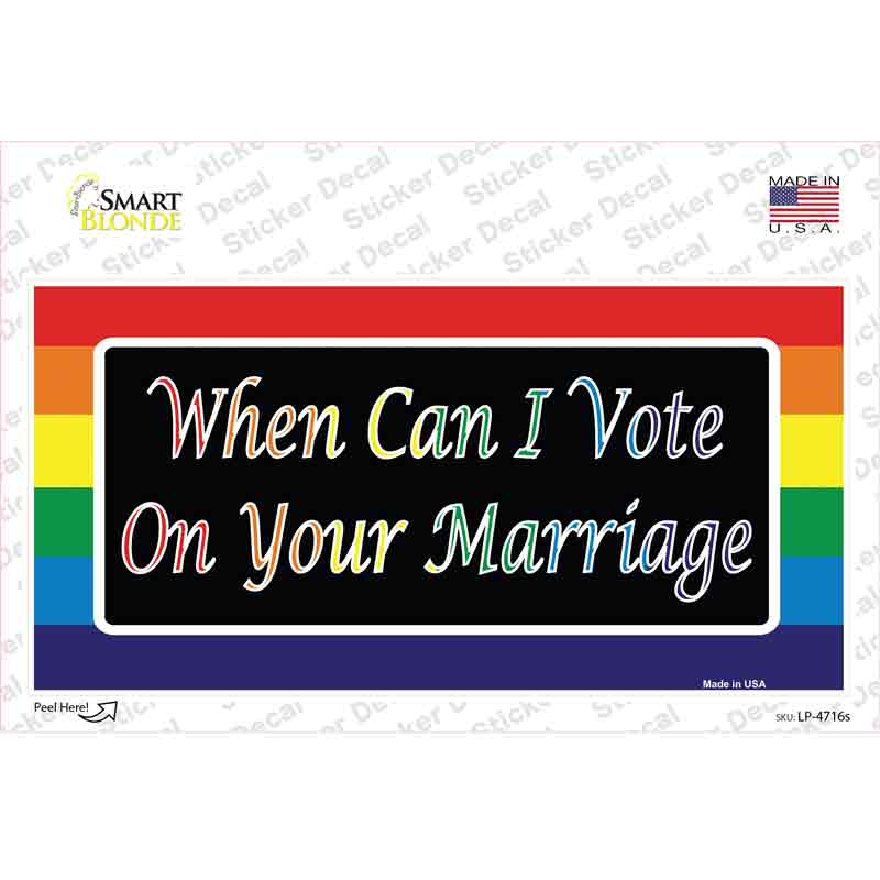 When Can I Vote Novelty Sticker Decal Small