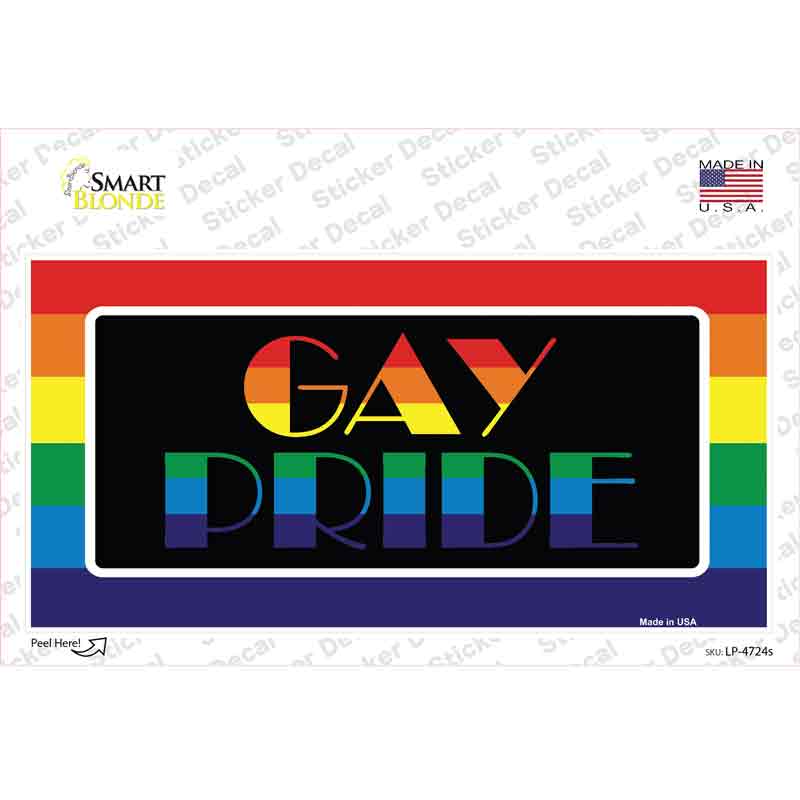 Gay Pride Novelty Sticker Decal Small