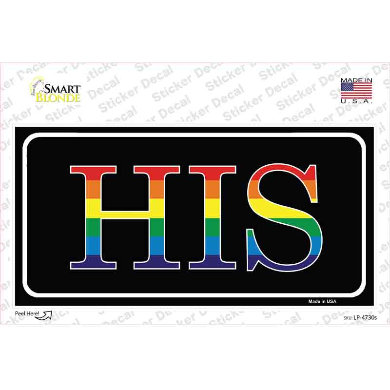 His Novelty Sticker Decal