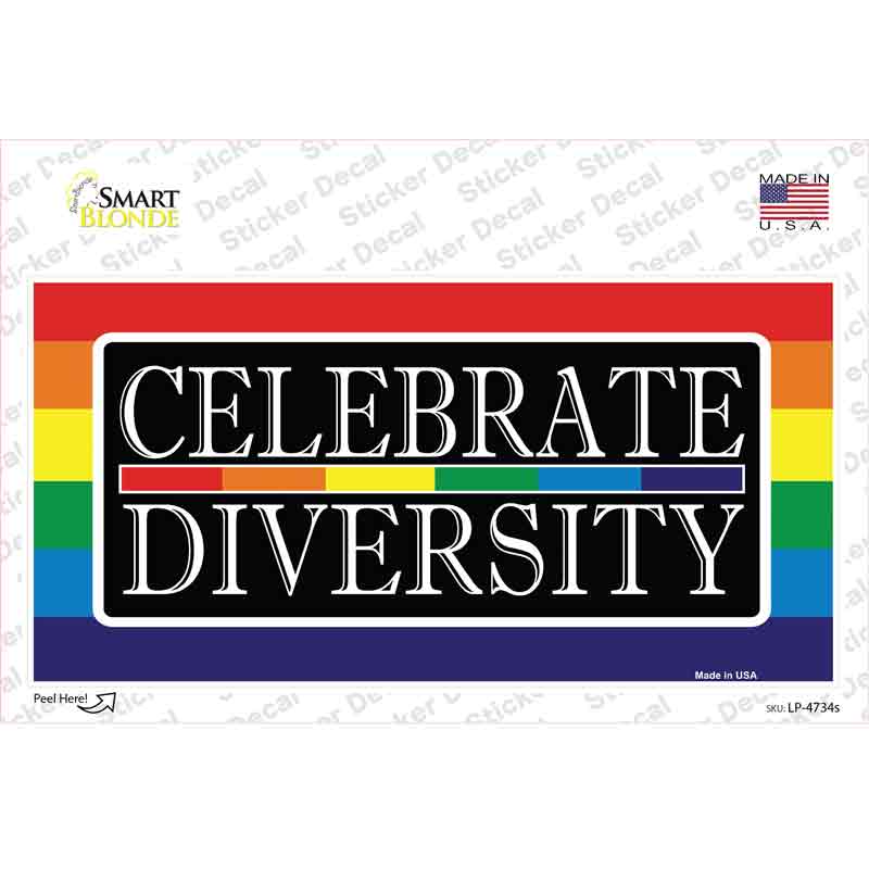 Celebrate Diversity Novelty Sticker Decal Small