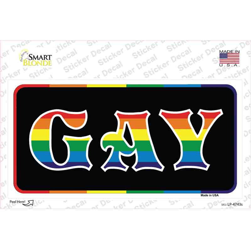 Gay Novelty Sticker Decal Small