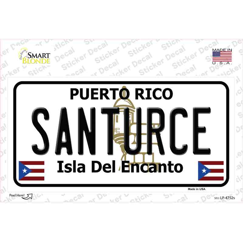 Santurce Puerto Rico Novelty Sticker Decal Small