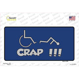 Handicap Crap Logo Novelty Sticker Decal Small