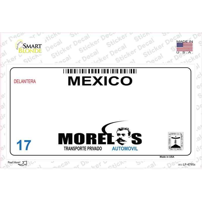 Morelos Mexico Novelty Sticker Decal Small