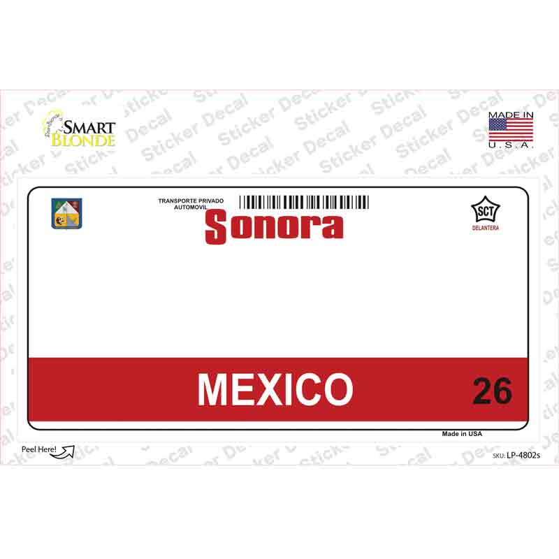 Sonora Mexico Novelty Sticker Decal Small