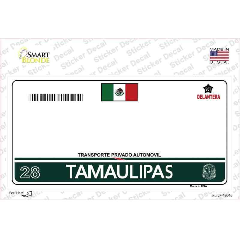 Tamaulipas Mexico Novelty Sticker Decal Small