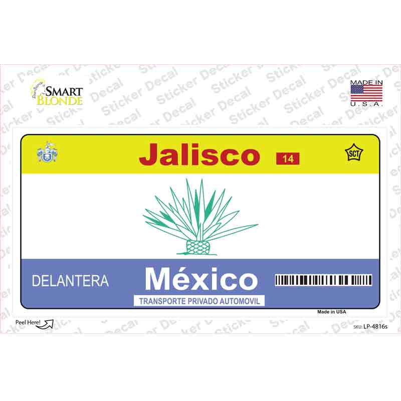 Jalisco Mexico Novelty Sticker Decal Small