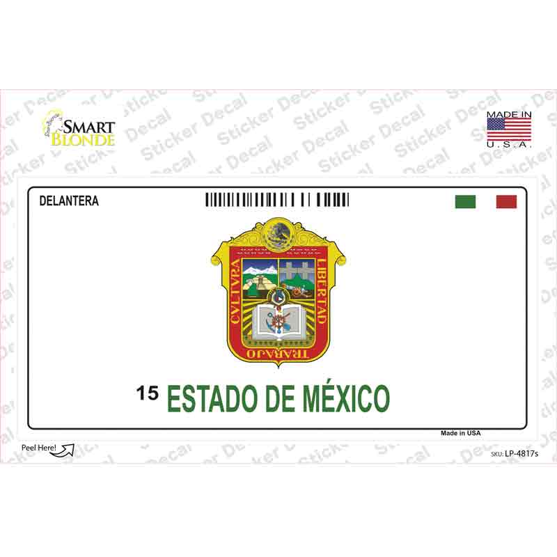 Estado De Mexico Novelty Sticker Decal Small