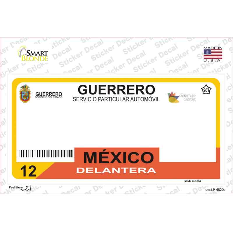 Guerrero Mexico Novelty Sticker Decal Small