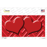 Red Light Red Heart Chevron Novelty Sticker Decal