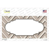 Tan Light Tan Scallop Chevron Novelty Sticker Decal