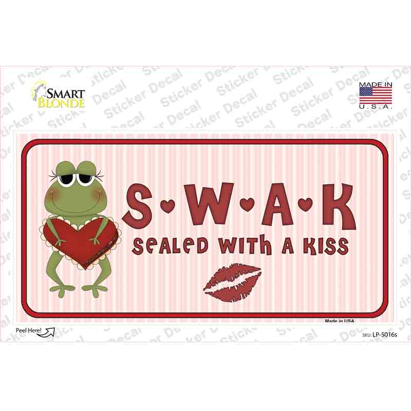 S.W.A.K. Valentine Frog Novelty Sticker Decal Small