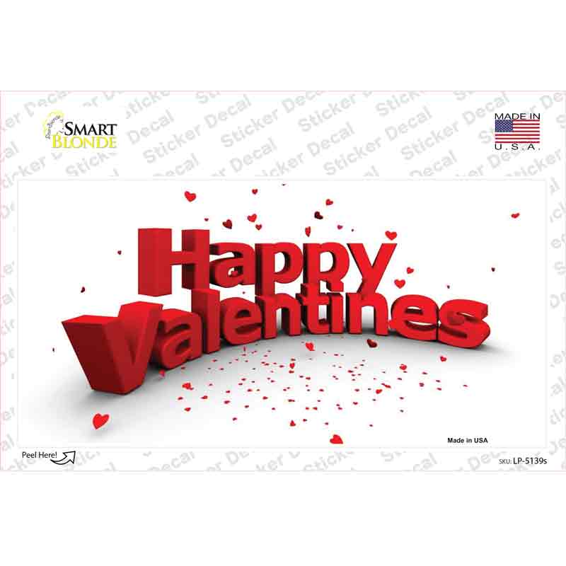 Happy Valentines Novelty Sticker Decal Small