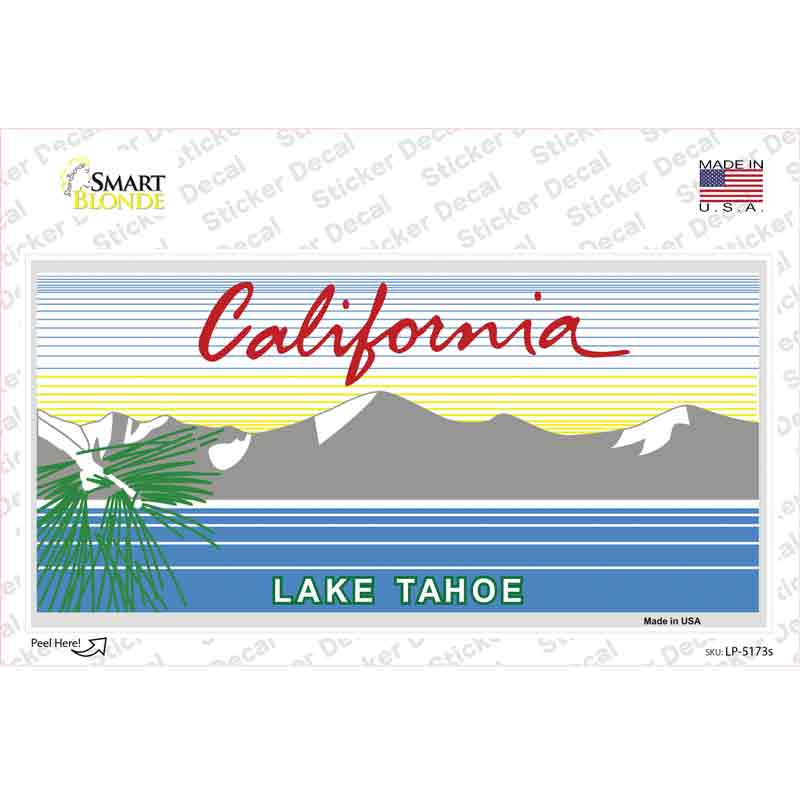 California Lake Tahoe State Blank Novelty Sticker Decal Small