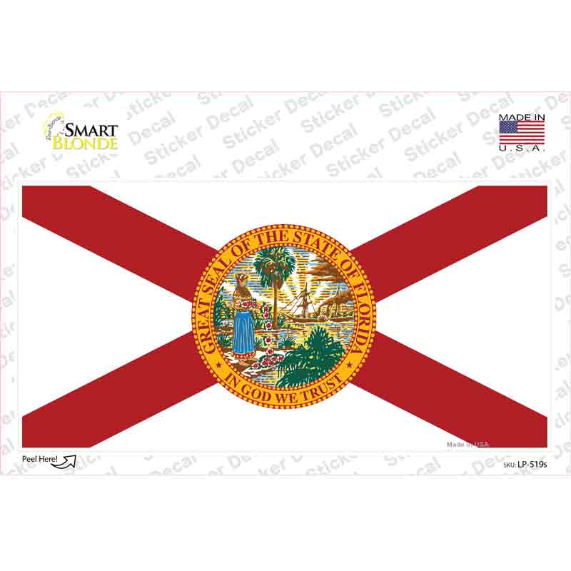 Florida State Flag Novelty Sticker Decal Small