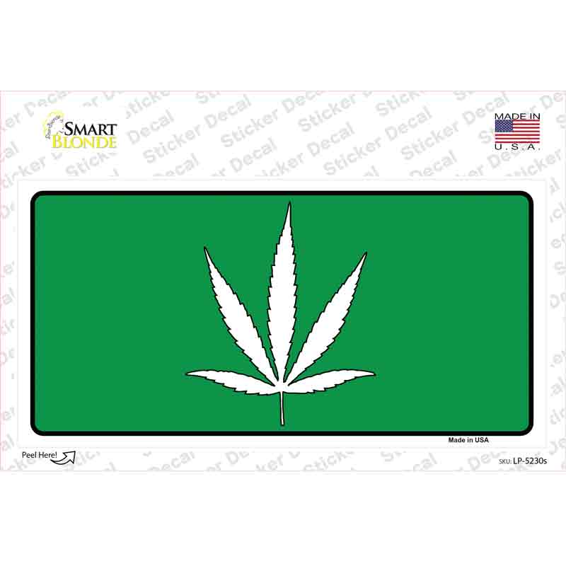 Marijuana Leaf Novelty Sticker Decal Small