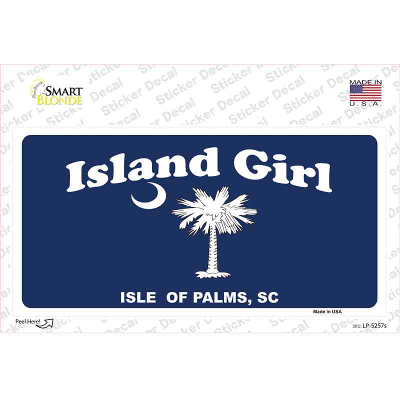 Island Girl Novelty Sticker Decal Small