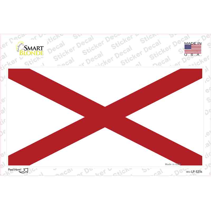 Alabama State Flag Novelty Sticker Decal Small