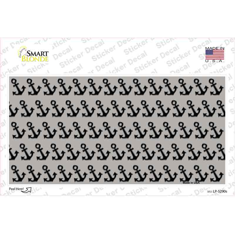 Grey Black Anchor Novelty Sticker Decal