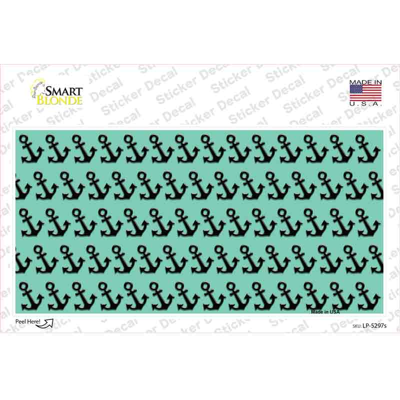 Mint Black Anchor Novelty Sticker Decal