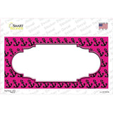 Pink Black Anchor Scallop Center Novelty Sticker Decal